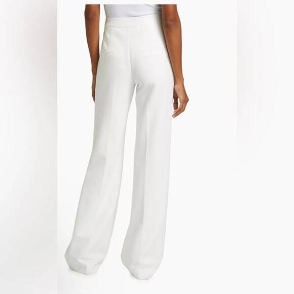Veronica Beard Tonelli Pant with Side Stripe in Off White 2 - Picture 3 of 5